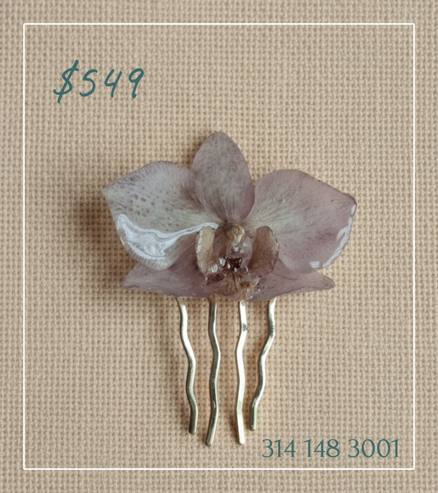 Peineta Joyería Orquídea Eternizada