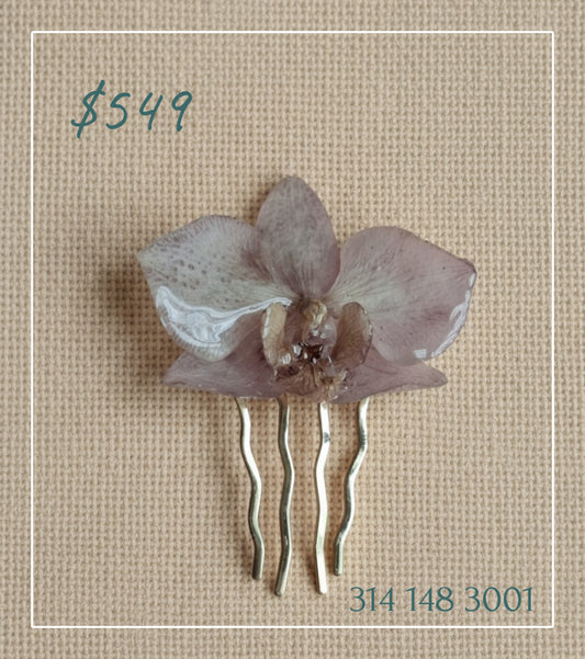 Peineta Joyería Orquídea Eternizada